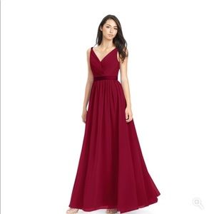 Azazie Burgundy Leanna Bridesmaids Dress